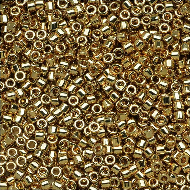 Miyuki Delica Beads 5 Gr Pack Miyuki Delica 110 DB0331 24KT Metallic Bright Yellow Gold Matted